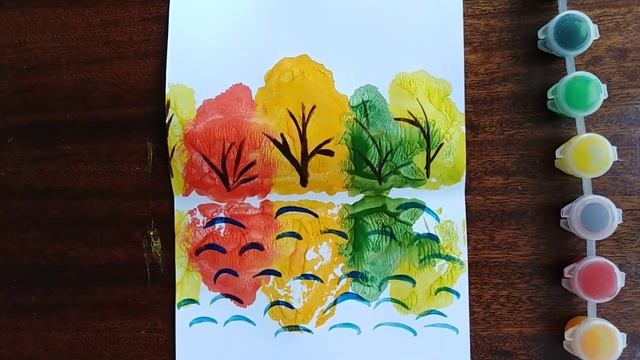 Как нарисовать осенний лес. Урок рисования смотреть онлайн