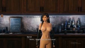 FINAL FANTASY VII REMAKE NUDE - Naked Cloud scares Marlene