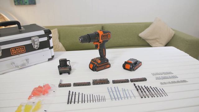 BLACK+DECKER 18V Lithium-ion 2 Gear Hammer Drill In Flight Case
