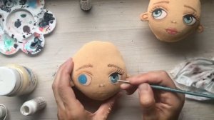 Роспись лица куклы, быстрый мастер-класс