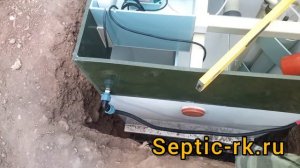 Монтаж септика для дома ЭкоГранд 5 в Лучистом,установка компрессора для септика hiblow duo 60.