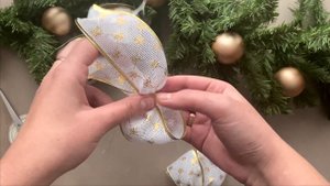 DIY Бант из ленты на елку
