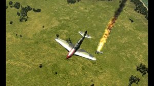 Бой 4  Як-7б  против четырех Bf 110 . Все тяжелые истребители сбиты, потерь нет, я сбил троих.
