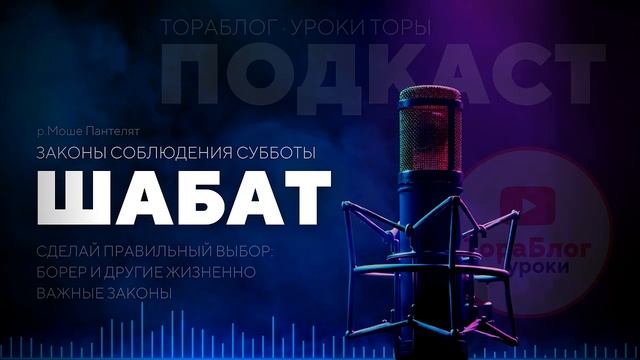 Шабат: Законы соблюдения Субботы · Правильный выбор: борер и другие важные законы · р.Моше Пантелят