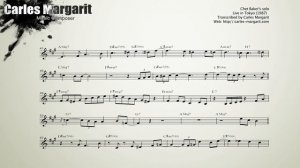 Stella by Starlight-Chet Baker's (Bb) Transcription. Transcribed by Carles Margarit.