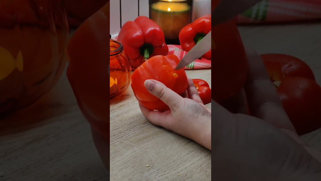 Фаршированные перцы с забавными мордашками  Рецепт для детей и взрослых  Минимум хлопот  #рецепты