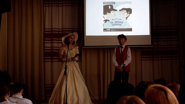 Проня Прокопівна та Голохвастов на святі весни в ООЗ смт Голоби (сценка)