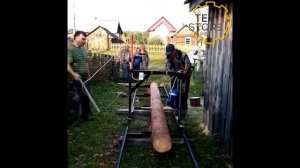 Шинная пилорама 5,5 кВт без редуктора. Видео от покупателя.