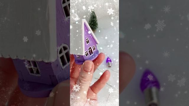 Новогодние снежные домики декор ёлочная игрушка