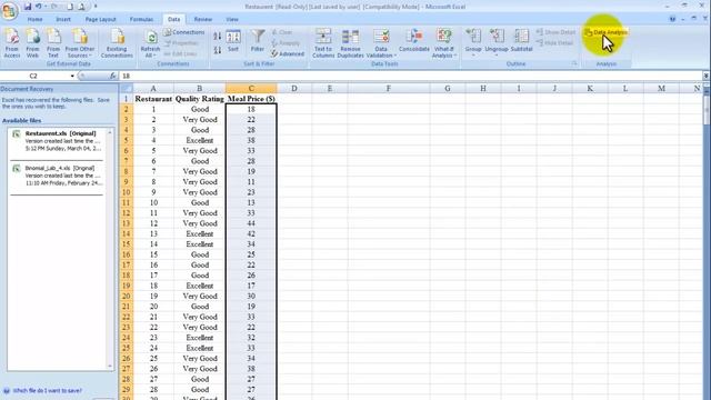 Excel Statistics: Using Data Analysis to Find Descriptive Statistics EASY