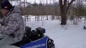 Катаемся по лесу на миниснегоходе "Бурлак-М Егерь-Опти"