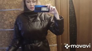 Распаковка с примеркой куртки из экокожи с aliexpress. Алиэкспресс! бюджетненько!))