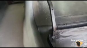 Покраска Рено Логан с проемами сверхпрочным покрытием Raptor U-pol в черный цвет с глиттерами