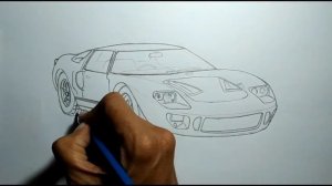 Drawing Ford GT 40