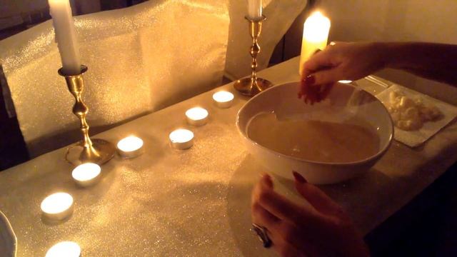 Рождественское гадание на воске,магия волшебства.