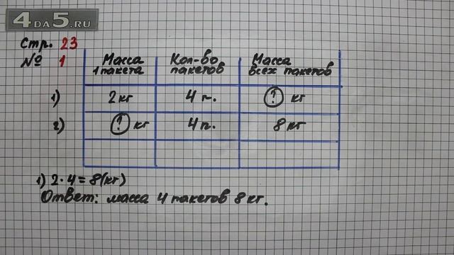 Страница 23 Задание 1 – Математика 3 класс Моро – Учебник Часть 1 смотреть онлайн