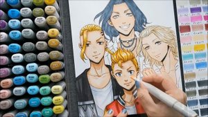 САМЫЙ ОГРОМНЫЙ НАБОР МАРКЕРОВ ARTISTICKS !! Раскрашиваю рисунок и тестирую