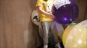 Giant balloons bursting