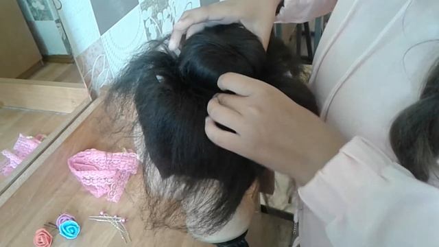 "Забавные прически дома". Прическа "Пирожное". смотреть онлайн