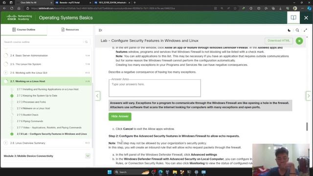 Configure Security Features in Windows and Linux | Lab 2.7.8 смотреть онлайн