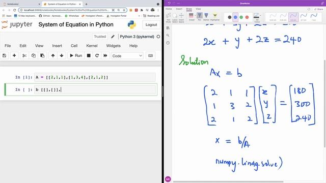 How to Solve System of Equation in Python (n x n) with Numpy смотреть онлайн