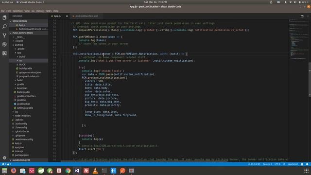 [Malayalam ] - [ENG -subtitle ] Push Notification in React Native - with image, icon, and text смотреть онлайн