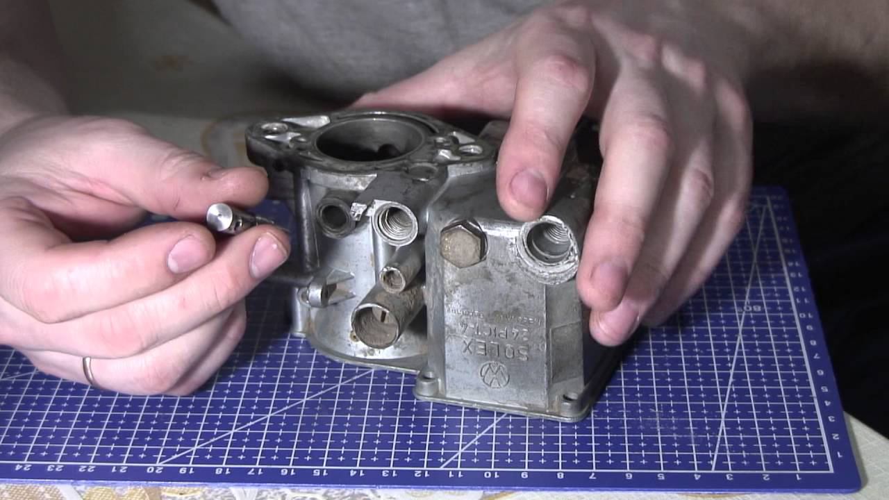 Карбюратор SOLEX 34PICT-4 Устраняем люфт оси заслонки и кривость фланца
