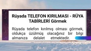 rüyada telefon kırılması- rüyada telefon kırmak- rüyada kırılan telefon görmek