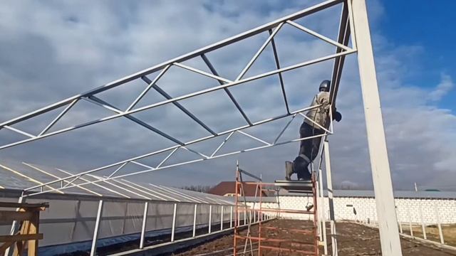 изготовление теплицы промышленной 12х42 метра