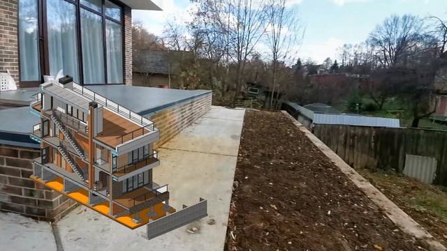 Современный узкий дом с плоской крышей в Москве смотреть онлайн