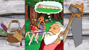 Ной строит ковчег. Библейская история.