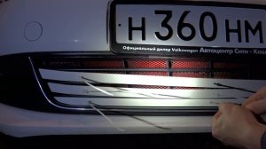 VW polo sedan / готовимся к зиме, закрываем решётку радиатора в бампере (бюджет 100р)
