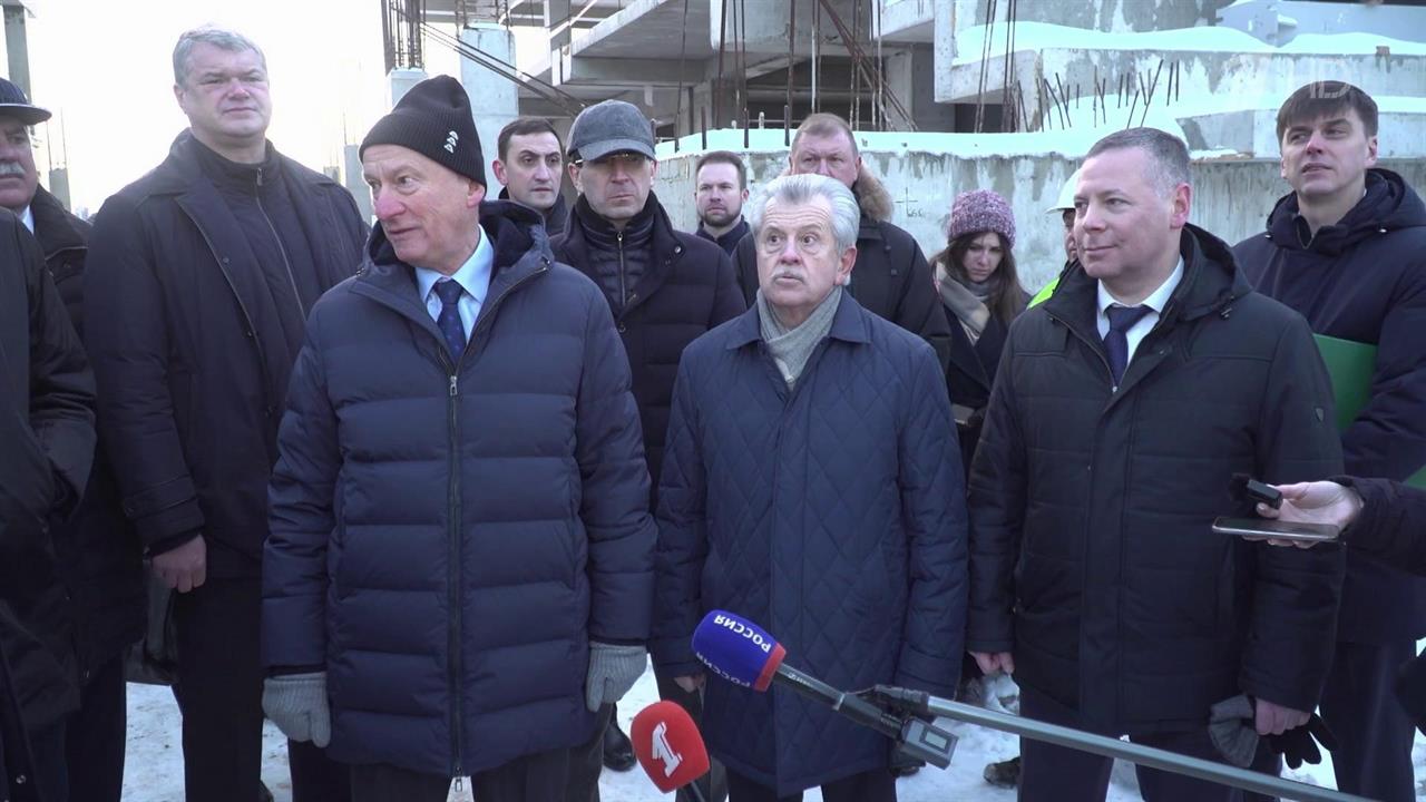 Секретарь Совбеза РФ Н. Патрушев в Ярославле проверил, как идет строительство волейбольного центра