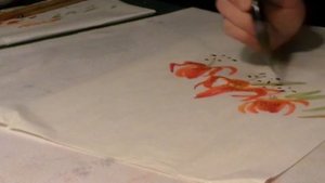 Китайская живопись в СПб. "Лилии" Видео урок по китайской живописи.
