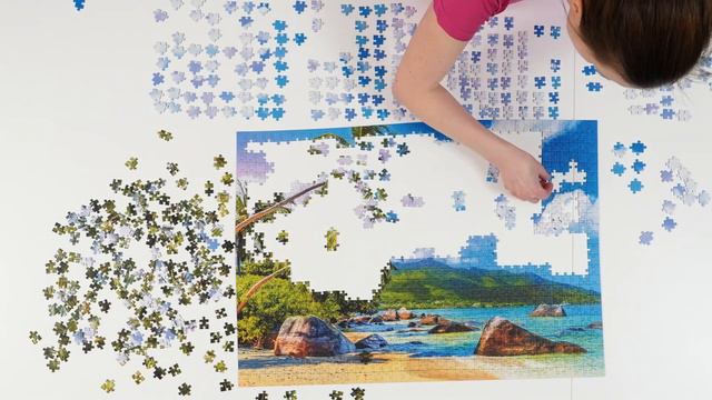 Puzzle time lapse - 1000 Trefl - Paradise Island (4K) смотреть онлайн