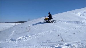 Снег, солнышко и самодельный снегоход мини "МикС Х" 250