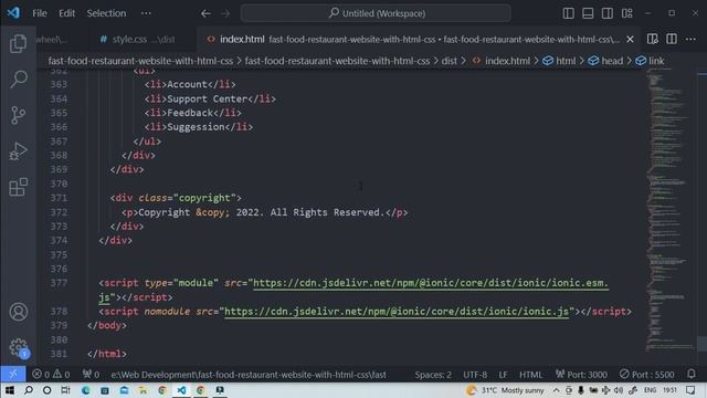 Restaurant Website Design Tutorial: HTML, CSS, and JavaScript Step-by-Step | Responsive Web Design