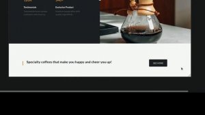 A mobile-first responsive website for a Cafe