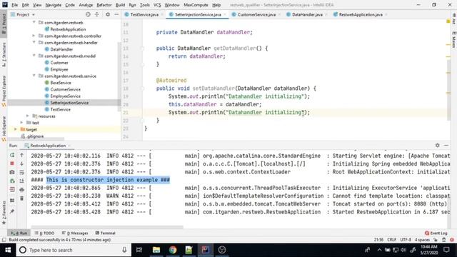 SpringBoot Constructor and Setter injection with Practical example Session 7