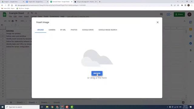 Google Sheets Tutorial - Placing a Moving Gif Into a Google Doc or Sheet