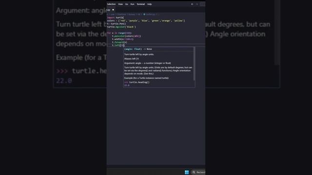 Speed Code Spiral Helix #coding #turtle #python #coding #asmr #speedcode