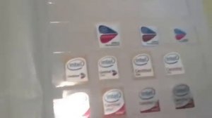 My Red Book of Intel Inside computer badge stickers