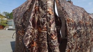 Палатка СТЭК куб 4 Дубль КМФ, 440*220*205 см, выход под трубу