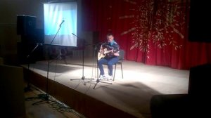 песня от автора (Медлено плывут облока над рекой )