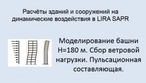 Расчёт на динамические воздействия в Lira Sapr Урок 12 Пульсация ветра