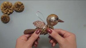 Новогодние игрушки украшения для елки! ИЗ ШИШЕК СВОИМИ РУКАМИ!