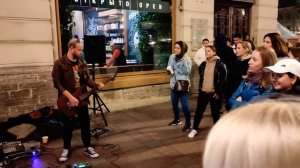 Andrey Gubin - "Ночь", в исполнении Кавер группы "АЙДАХО" на Невском проспекте в Санкт-Петербурге..