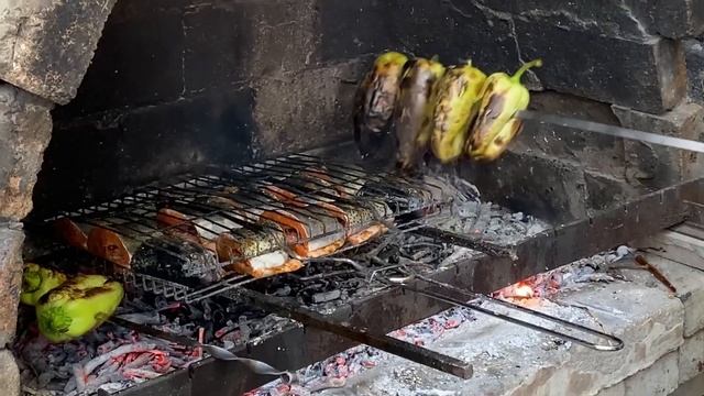 Готовим РЫБУ и ОВОЩИ на огне Армянский вариант (Гарни)