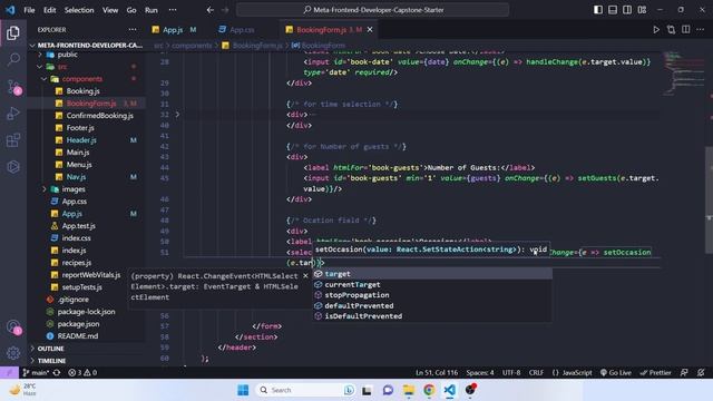Booking a Table on the Little Lemon Website | Meta Front end Developer Capstone Project | Coursera
