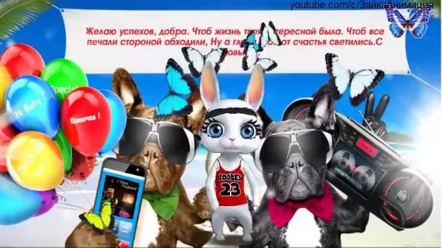 ZOOBE зайка Поздравление Папе с Днём Рождения ! смотреть онлайн